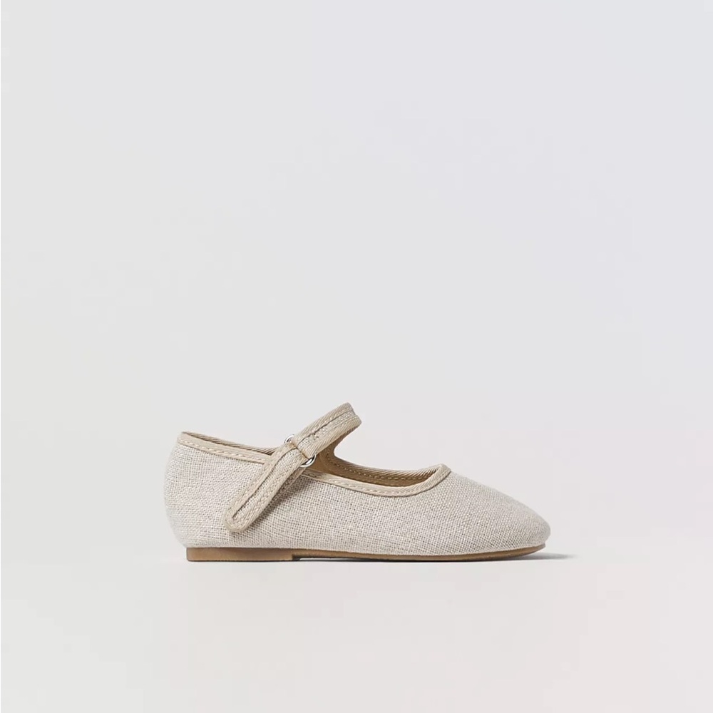 Zara Linen Ballet Flats